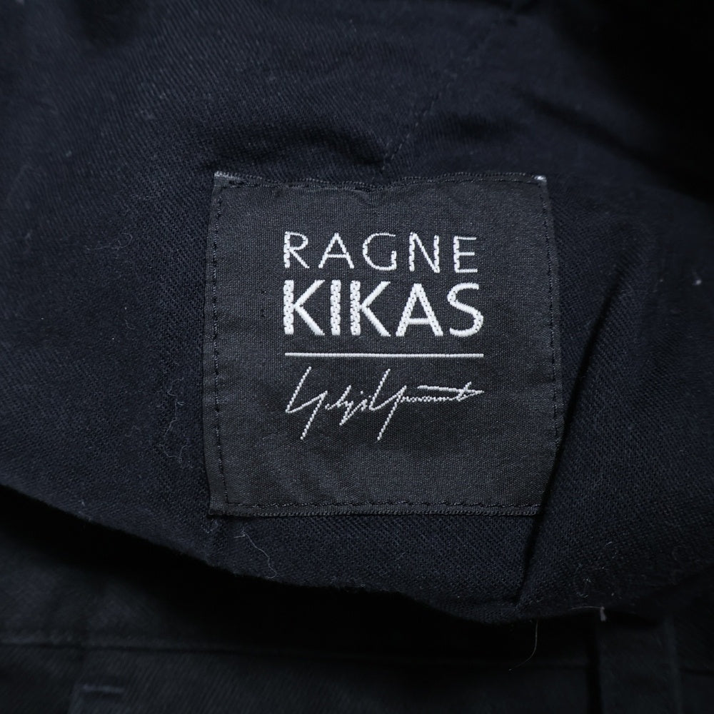 Yohji Yamamoto + NOIR(ヨウジヤマモトプリュスノアール) 19AW RAGNE KIKAS ラグネ キカス 裾ボタンテーパードパンツ レディース NC-P11-010 ブラック