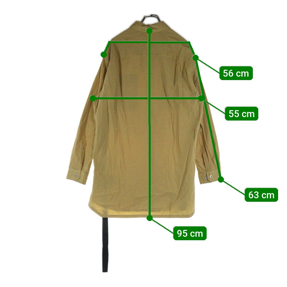 DRKSHDW(ダークシャドウ) JUMBO OUTERSHIRT ジャンボアウターシャツ 長袖シャツ イエロー DU01D1297-P
