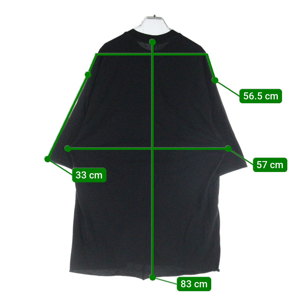 Rick Owens(リックオウエンス) 25SS Hollywood Jumbo T-Shirt ジャンボ 半袖Tシャツ ブラック RO01E7273-JA