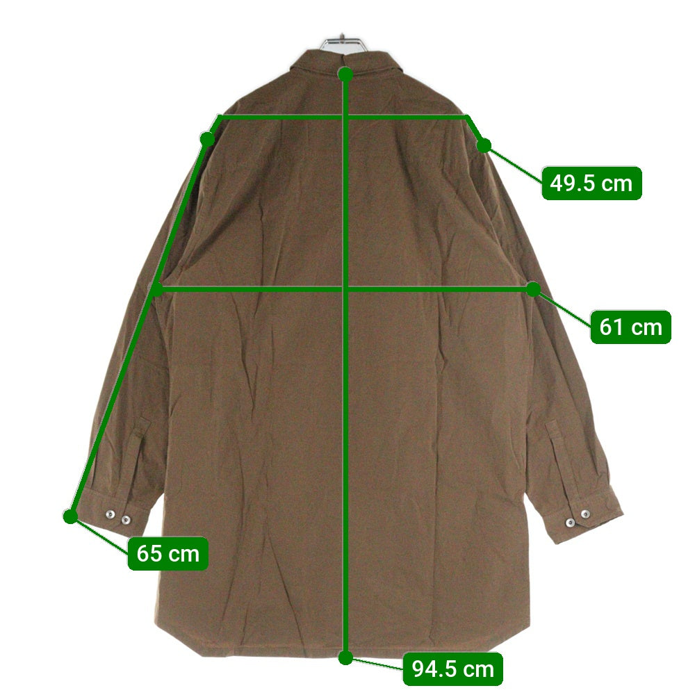 DRKSHDW(ダークシャドウ) JUMBO OUTERSHIRT ジャンボアウターシャツ 長袖シャツ ブラウン DU01D1297-P
