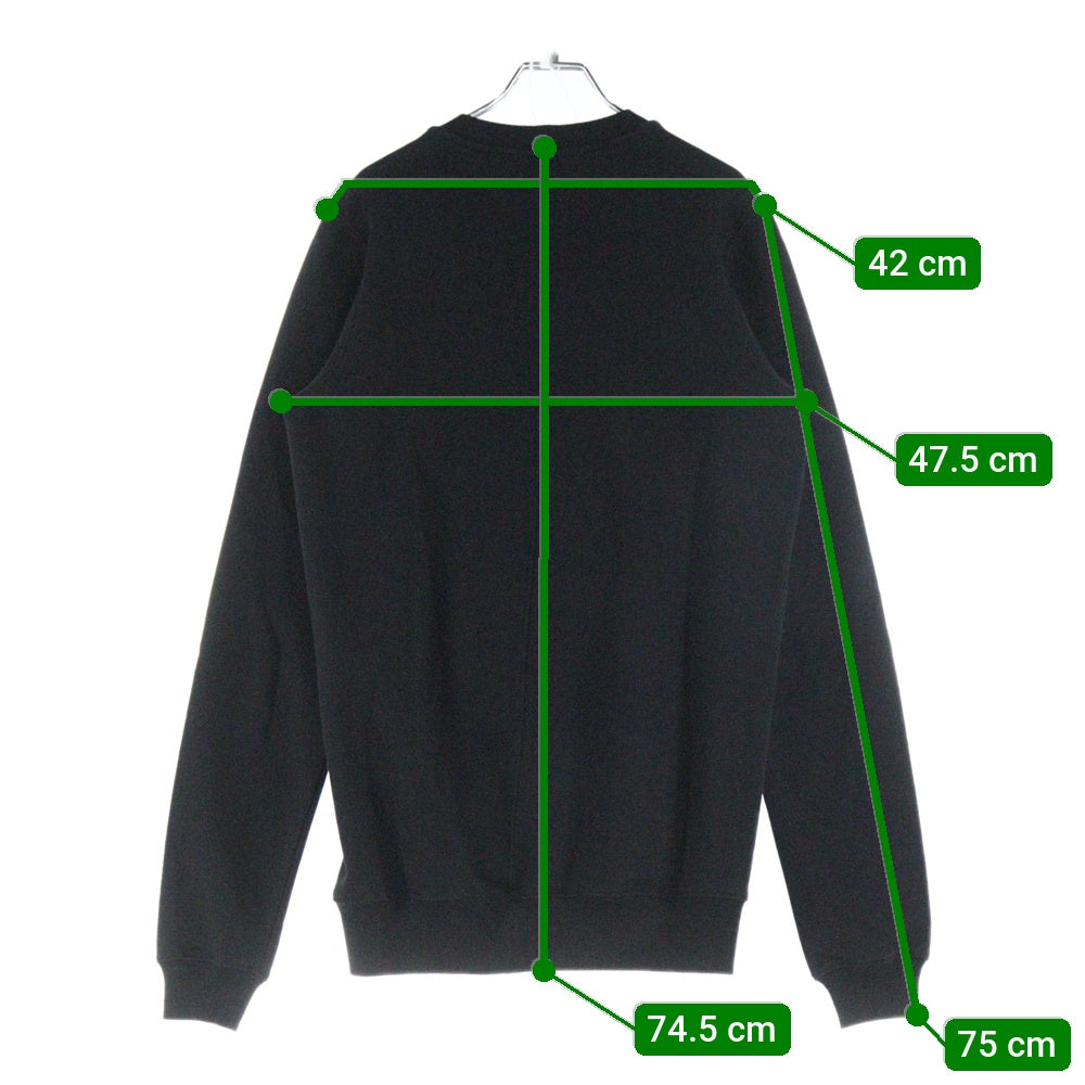 DRKSHDW(ダークシャドウ) 17AW SWEATSHIRT 刺繍 クルーネックスウェットトレーナー ブラック DU17F2270-FEMB