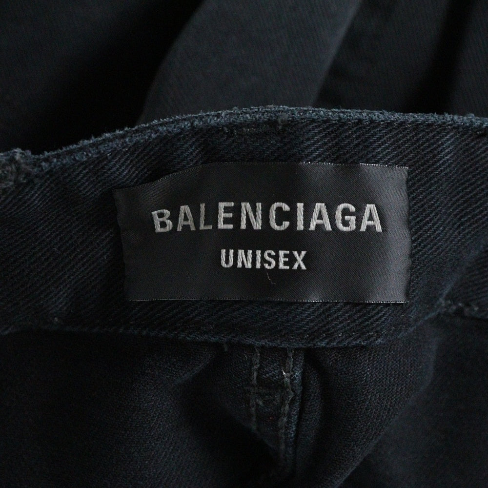 BALENCIAGA(バレンシアガ) Double Side Pants ダブルサイドパンツ ワイドパンツ ブラック 767983 TNW11