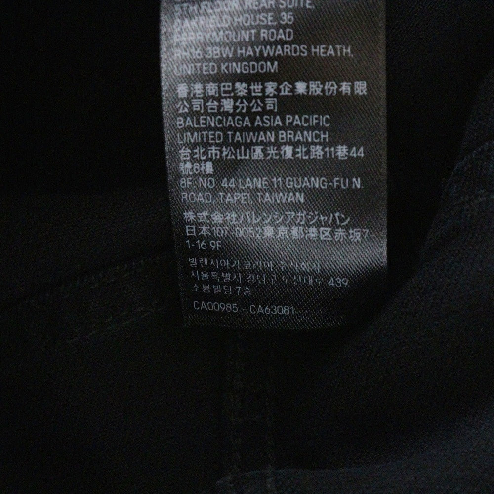 BALENCIAGA(バレンシアガ) Double Side Pants ダブルサイドパンツ ワイドパンツ ブラック 767983 TNW11
