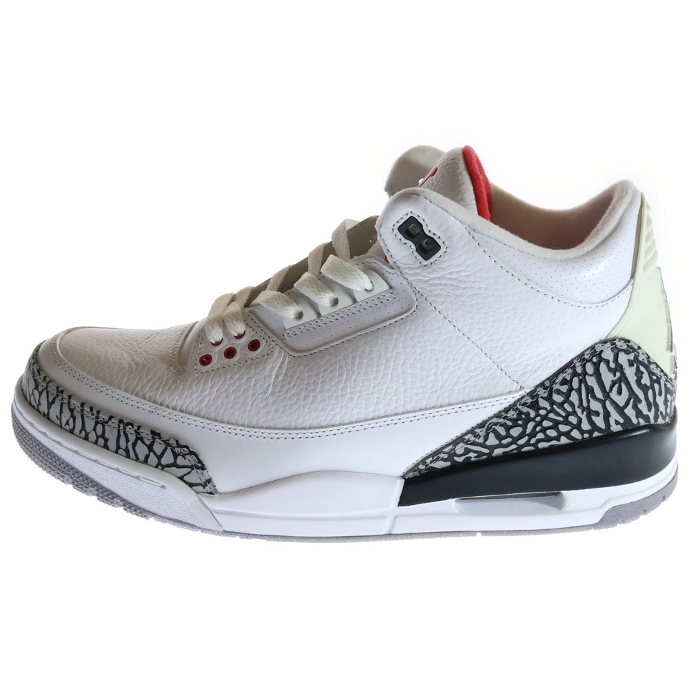 NIKE(ナイキ) AIR JORDAN3 RETRO エアジョーダン3 ホワイトセメント ハイカットスニーカー ホワイト US10.5/28.5cm 136064-105