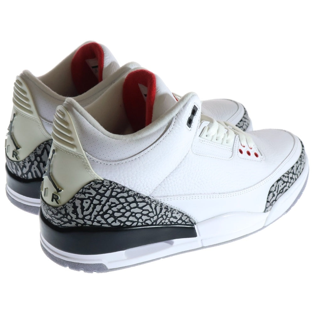 NIKE(ナイキ) AIR JORDAN3 RETRO エアジョーダン3 ホワイトセメント ハイカットスニーカー ホワイト US10.5/28.5cm 136064-105