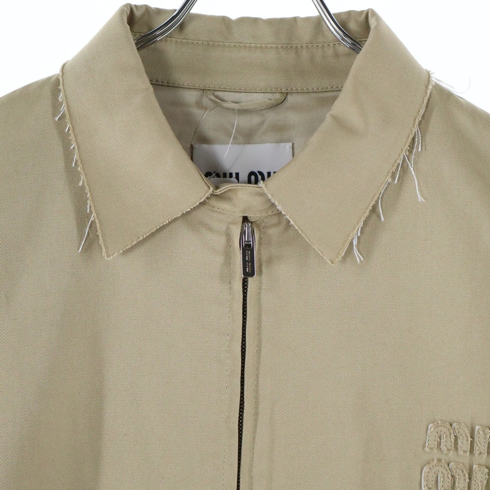 miumiu(ミュウミュウ) Oversized Chino Blouson Jacket オーバーサイズ チノ ブルゾンジャケット ベージュ ML843