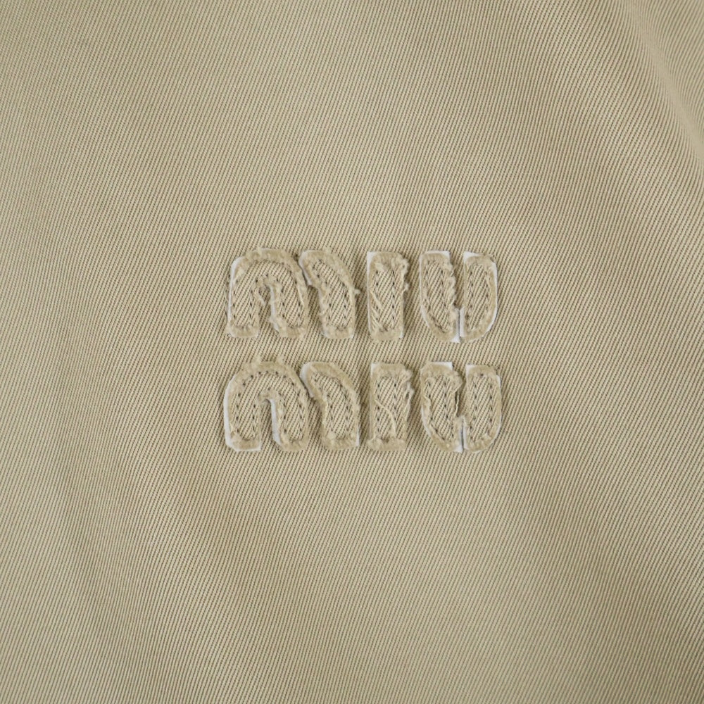 miumiu(ミュウミュウ) Oversized Chino Blouson Jacket オーバーサイズ チノ ブルゾンジャケット ベージュ ML843
