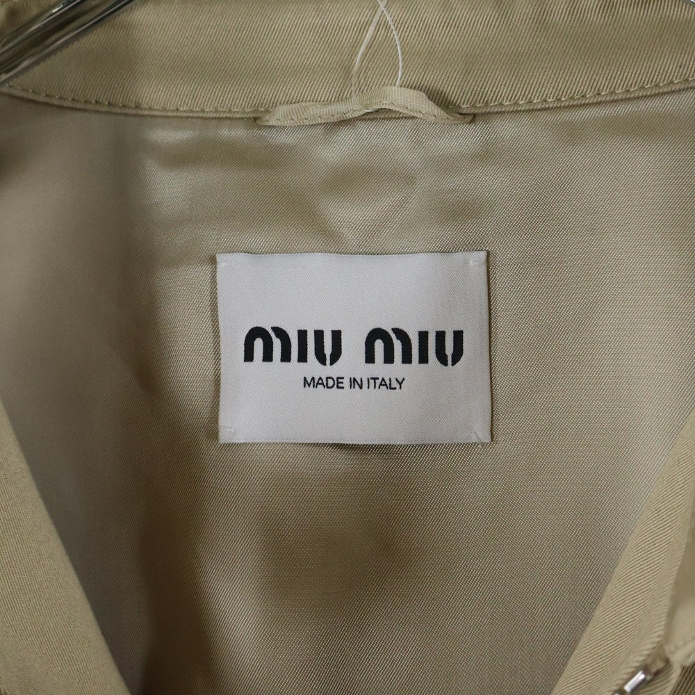 miumiu(ミュウミュウ) Oversized Chino Blouson Jacket オーバーサイズ チノ ブルゾンジャケット ベージュ ML843