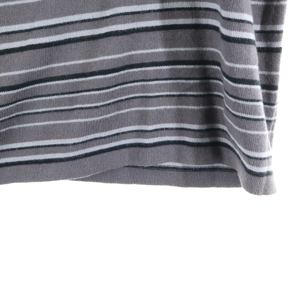 ARMANI COLLEZIONI(アルマーニ コレツィオーニ) 半袖ボーダーポロシャツ グレー