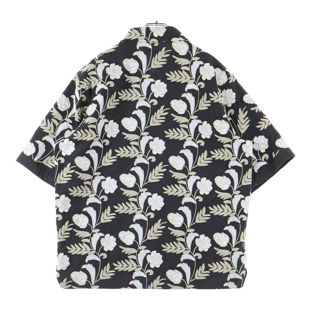KITH(キス) 25SS Floral Woodpoint shirts フローラル ウッドポイント 半袖シャツ ブラウン