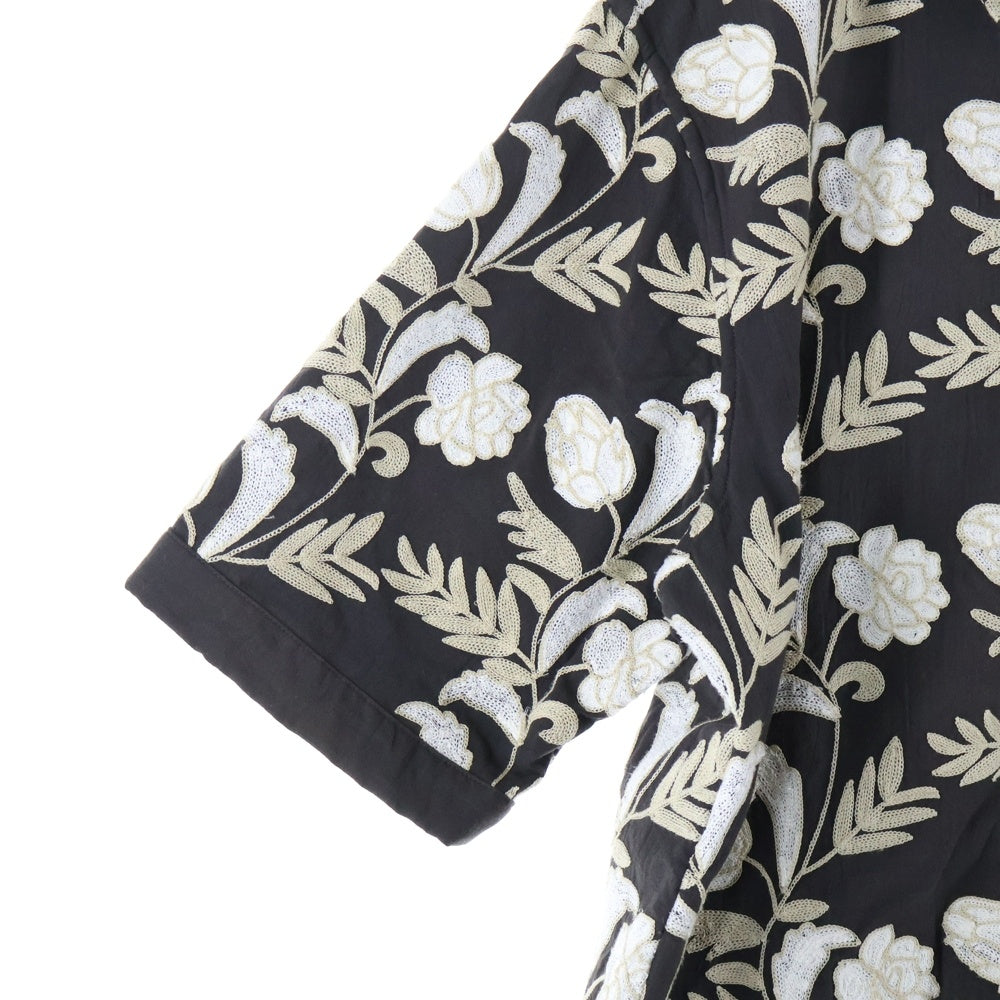 KITH(キス) 25SS Floral Woodpoint shirts フローラル ウッドポイント 半袖シャツ ブラウン