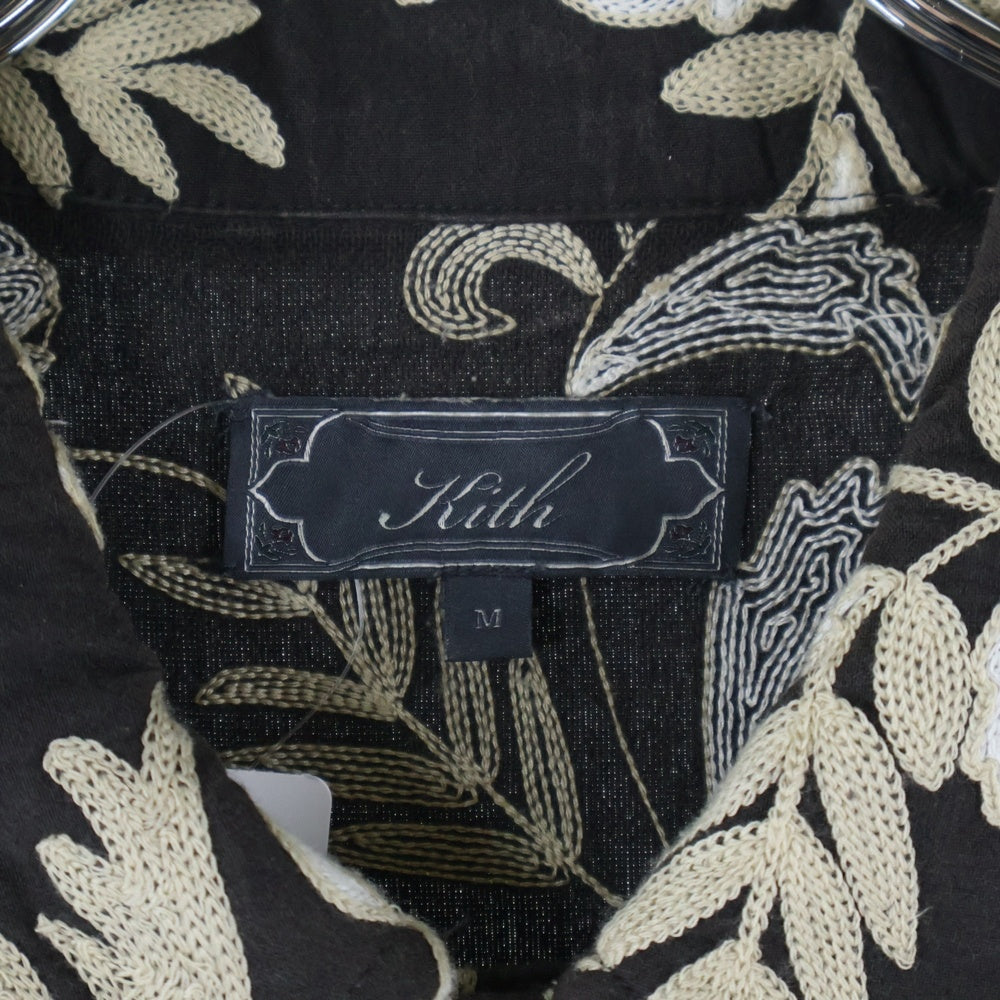 KITH(キス) 25SS Floral Woodpoint shirts フローラル ウッドポイント 半袖シャツ ブラウン