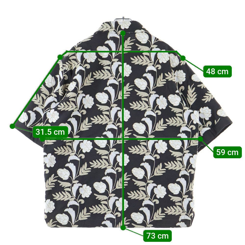 KITH(キス) 25SS Floral Woodpoint shirts フローラル ウッドポイント 半袖シャツ ブラウン