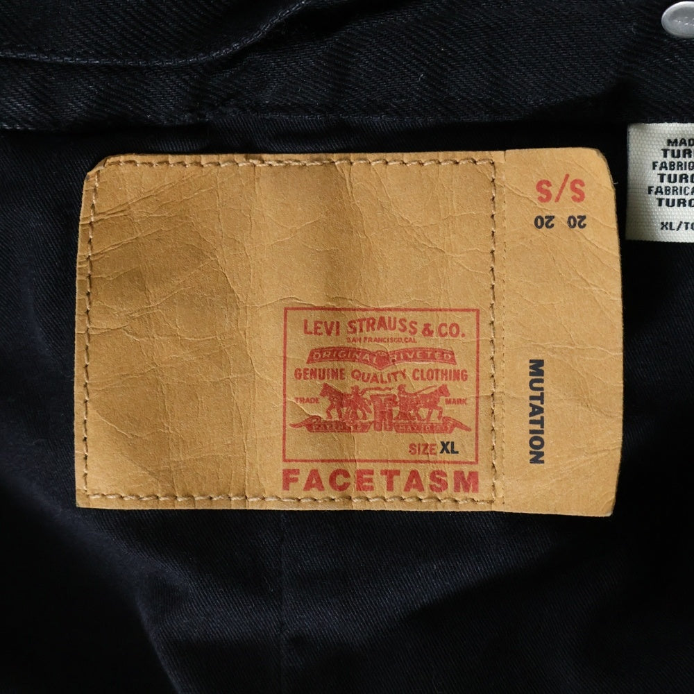 FACETASM(ファセッタズム) ×Levi's TYPE 1 VEST リーバイス タイプワン ベスト ブラック YA-VE-U01