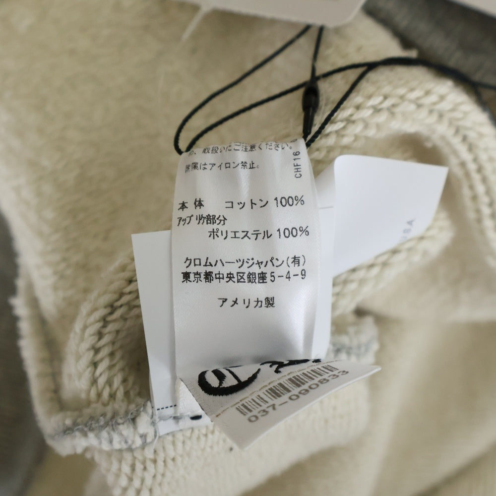 CHROME HEARTS(クロムハーツ) Y NOT CH LOGO CEMETERY CROSS HOODIE PULLOVER ワイノット セメタリーロゴ クロスパッチ プルオーバーパーカー スウェットパーカー グレー