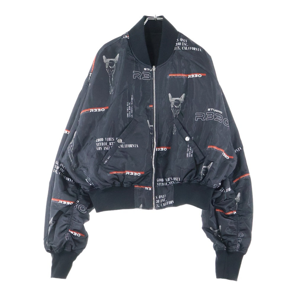 黒 ローラ STUDIO R330 ショート リバーシブル ブルゾン ジャケット STUDIO R330(ステュディオ アール スリーサーティー) STUDIO