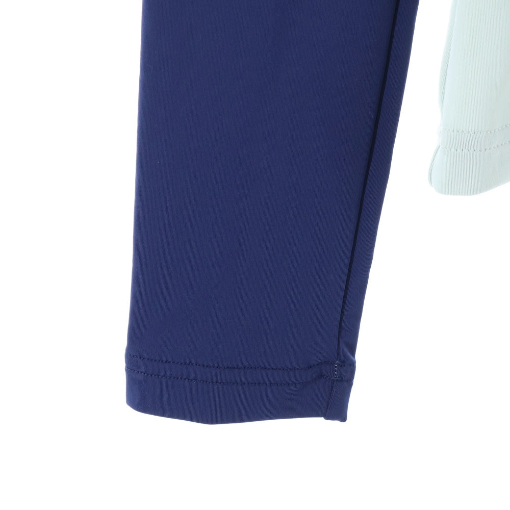 kotohayokozawa(コトハヨコザワ) High Neck Badge Long Tee ハイネックバッジロングティー レディースロゴ刺繍ハイネック長袖Tシャツ KT22A-CS02 ミント/ネイビー