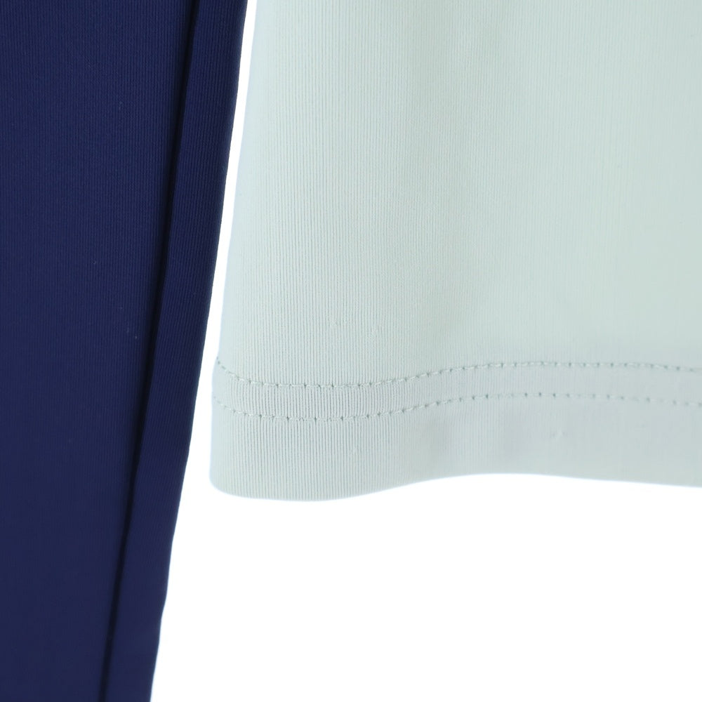 kotohayokozawa(コトハヨコザワ) High Neck Badge Long Tee ハイネックバッジロングティー レディースロゴ刺繍ハイネック長袖Tシャツ KT22A-CS02 ミント/ネイビー