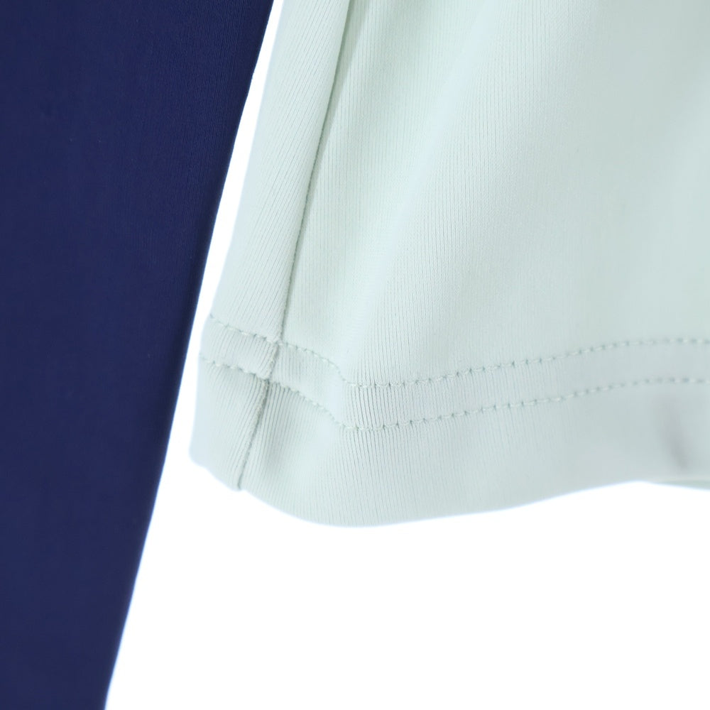 kotohayokozawa(コトハヨコザワ) High Neck Badge Long Tee ハイネックバッジロングティー レディースロゴ刺繍ハイネック長袖Tシャツ KT22A-CS02 ミント/ネイビー