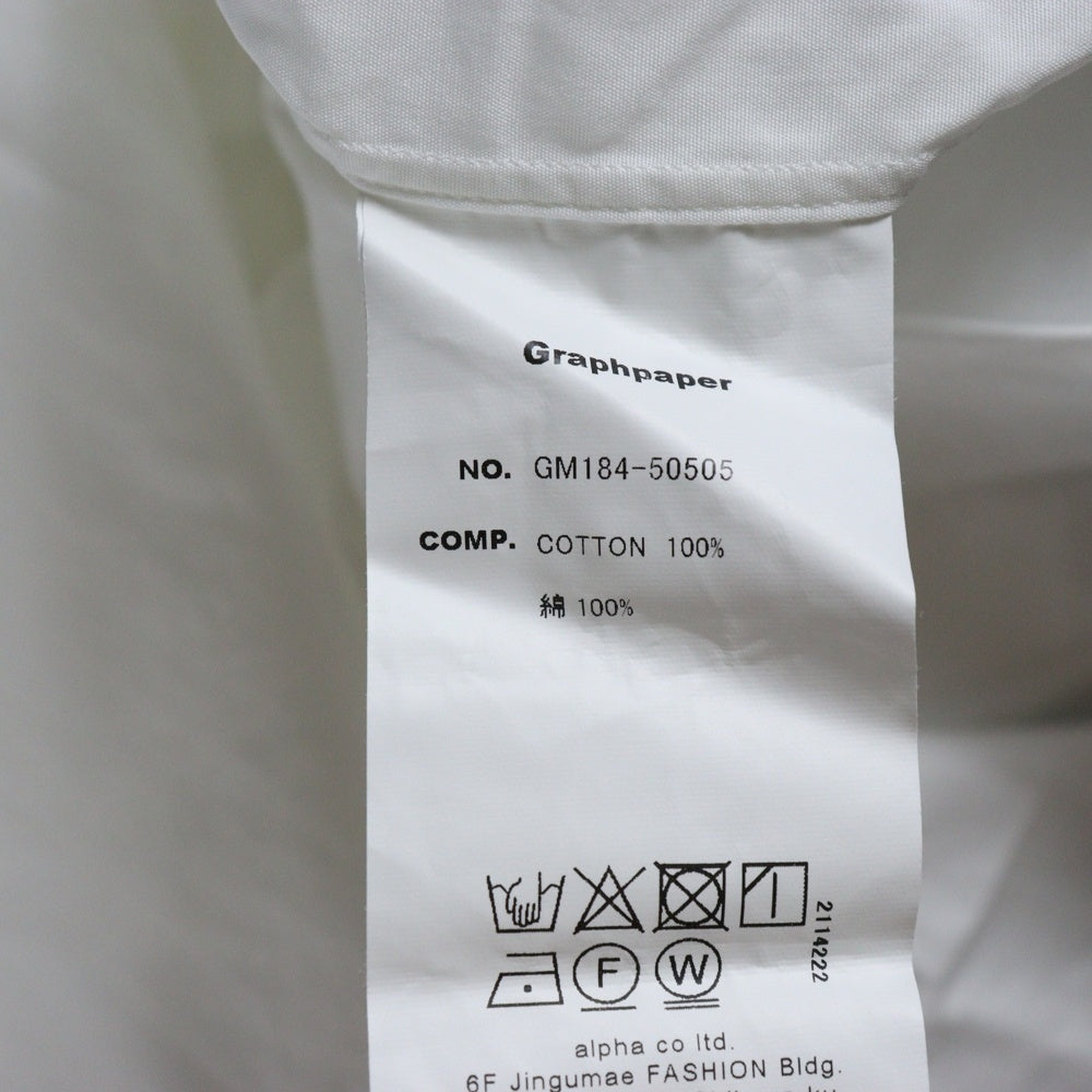 Graphpaper(グラフペーパー) THOMAS MASON Long Sleeve Button Shirts トーマスマンソン ボタンダウン長袖シャツ GM184-50505 ホワイト
