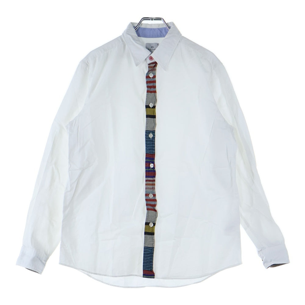 Paul Smith(ポールスミス) マルチカラードレスシャツ 長袖ボタンダウンシャツ ホワイト
