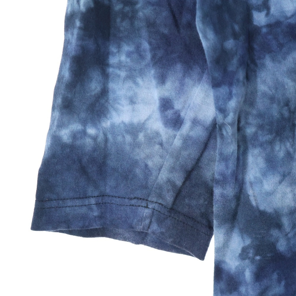 Yohji Yamamoto POUR HOMME(ヨウジヤマモト プールオム) Tie-Dye タイダイ長袖Tシャツ スリットロングカットソー HD-T39-086 ネイビー