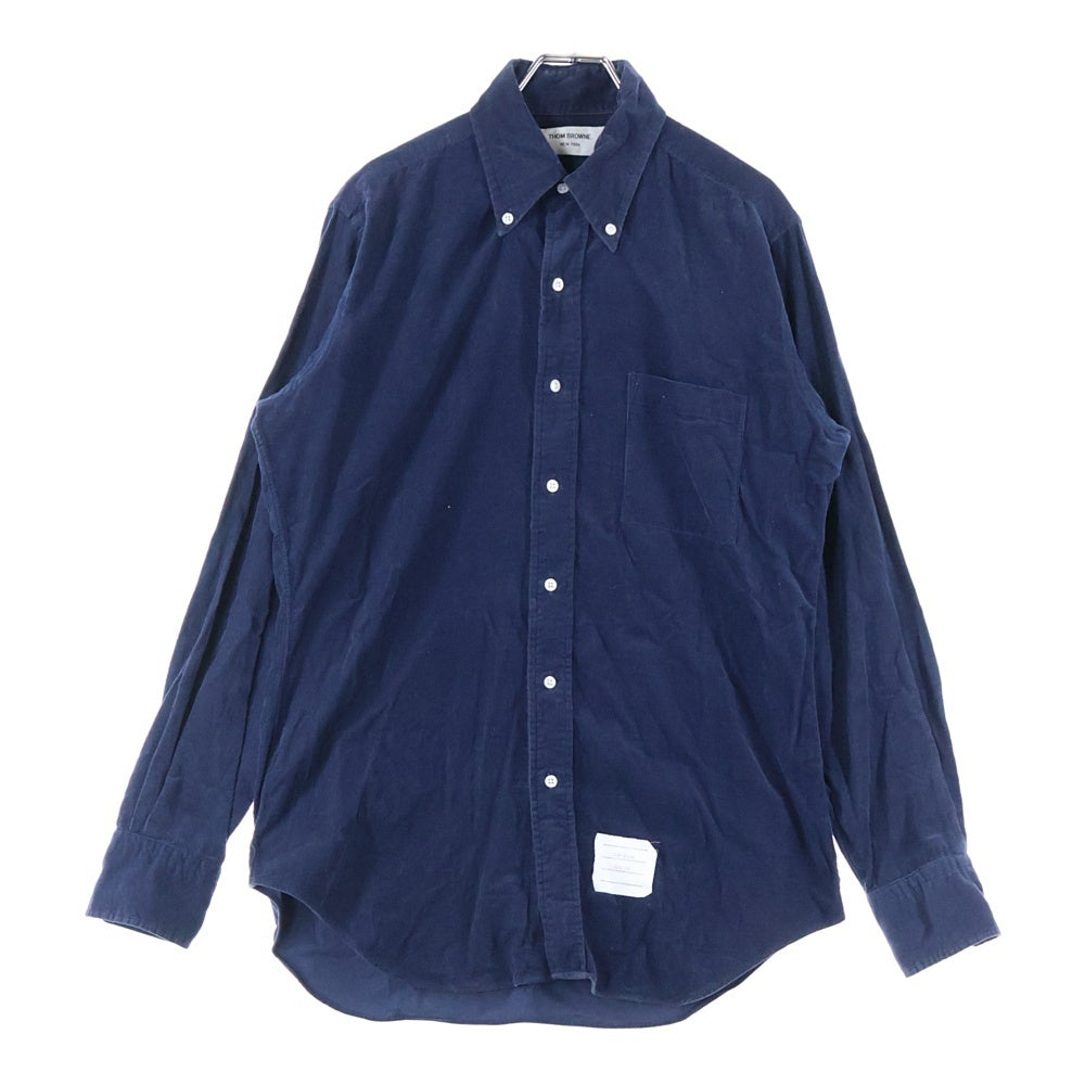 THOM BROWNE(トムブラウン) CORDUROY SHIRT コーデュロイ 長袖シャツ ネイビー MWL187E00144