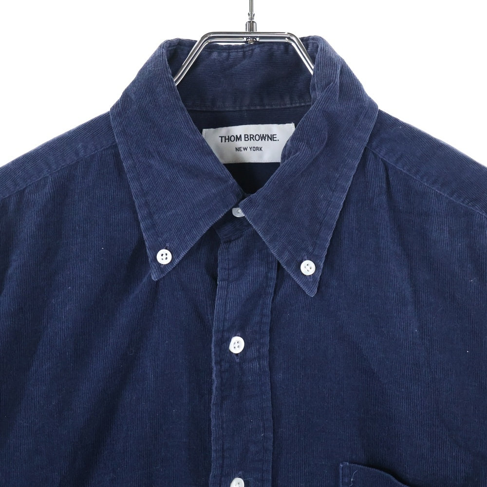 THOM BROWNE(トムブラウン) CORDUROY SHIRT コーデュロイ 長袖シャツ ネイビー MWL187E00144