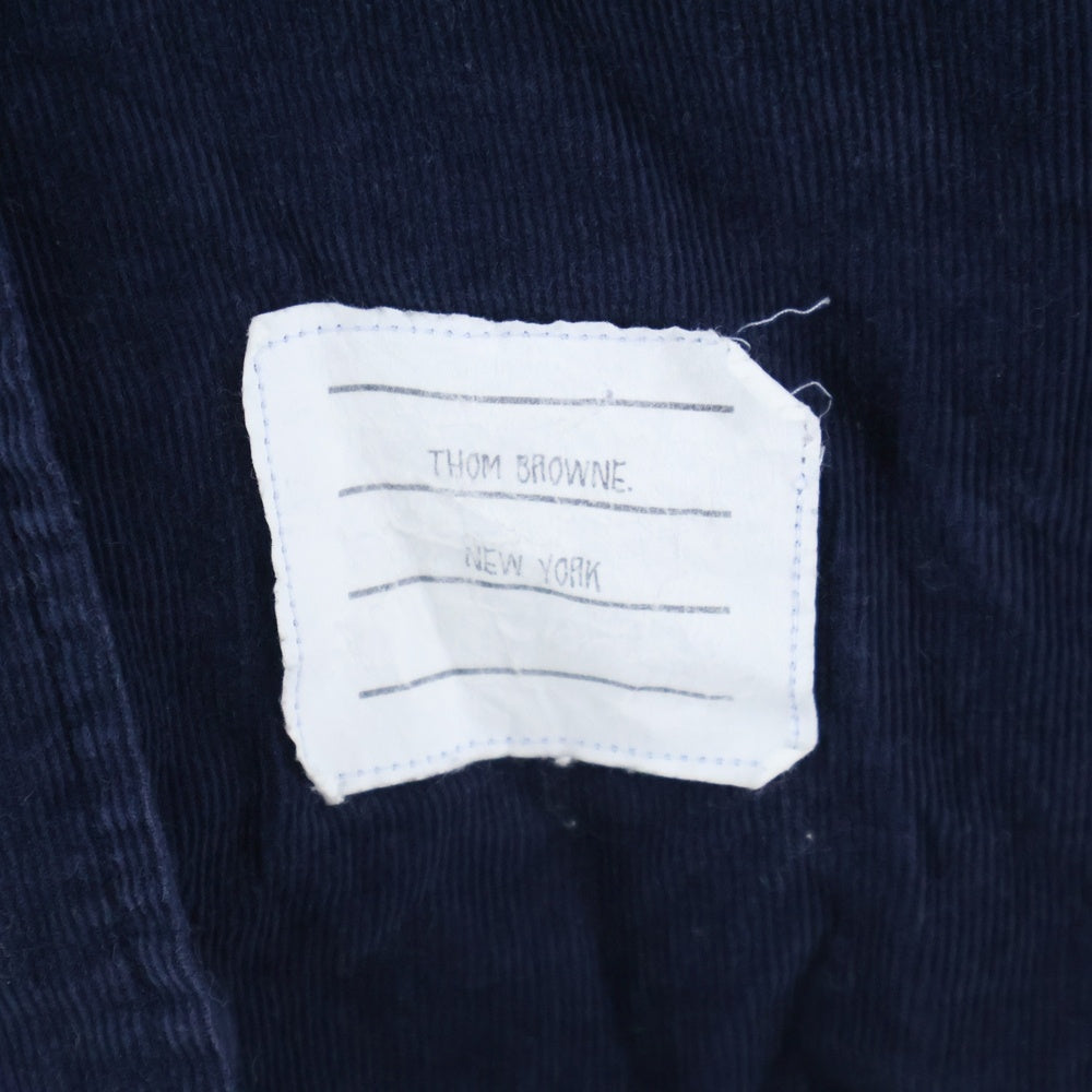 THOM BROWNE(トムブラウン) CORDUROY SHIRT コーデュロイ 長袖シャツ ネイビー MWL187E00144
