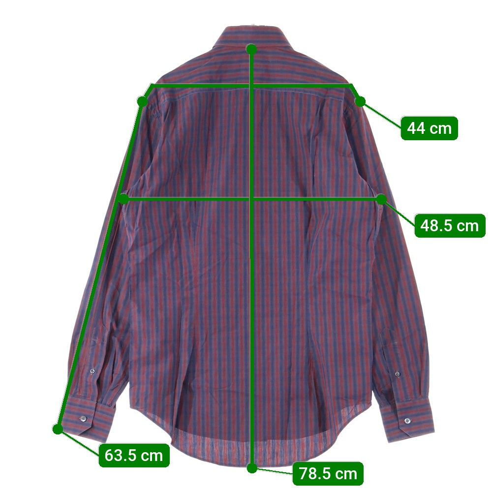 LANVIN(ランバン) STRIPED SHIRT ストライプ 長袖Tシャツ レッド/ブルー