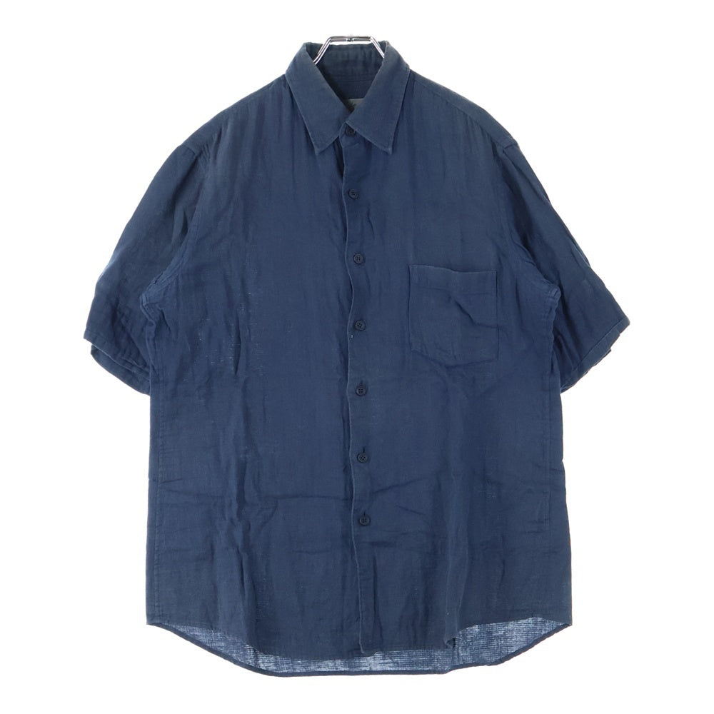 B Yohji Yamamoto(ビー ヨウジヤマモト) SHORT SLEEVE SHIRT ショートスリーブ 半袖シャツ ネイビー HB-B58-909