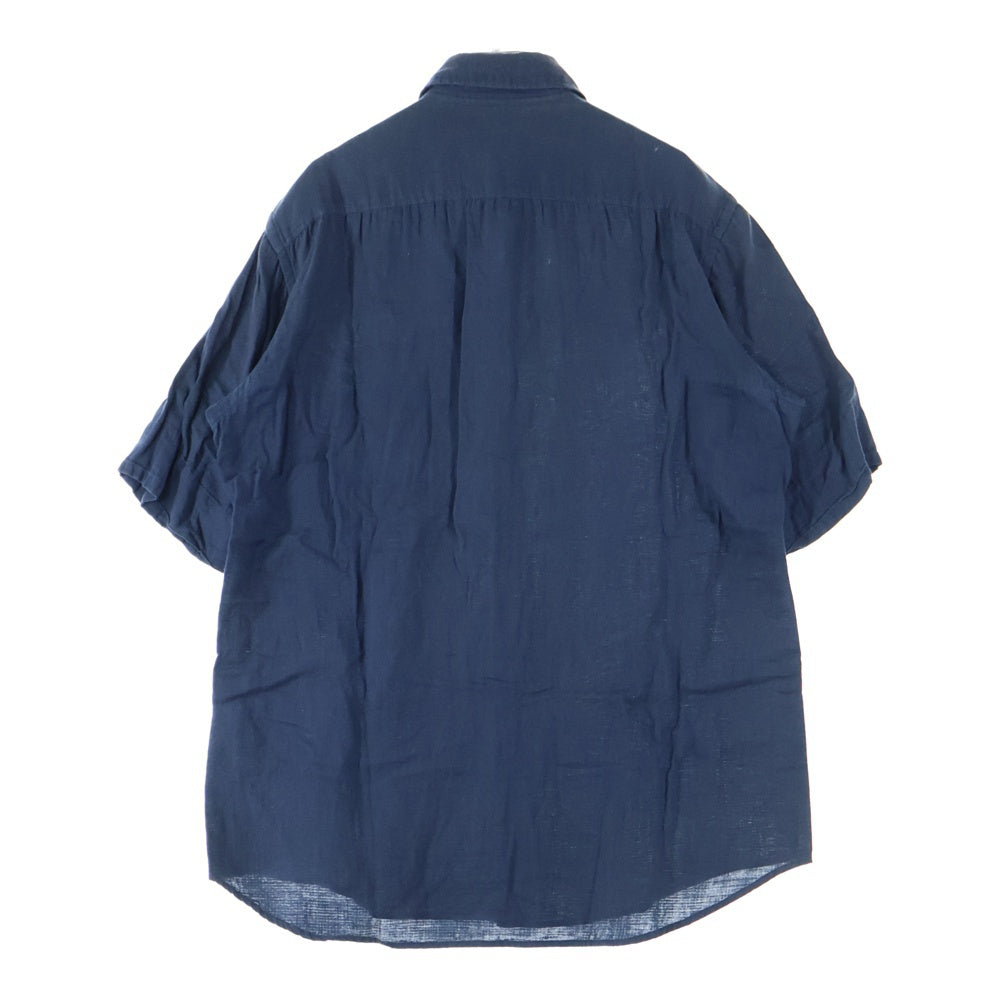 B Yohji Yamamoto(ビー ヨウジヤマモト) SHORT SLEEVE SHIRT ショートスリーブ 半袖シャツ ネイビー HB-B58-909