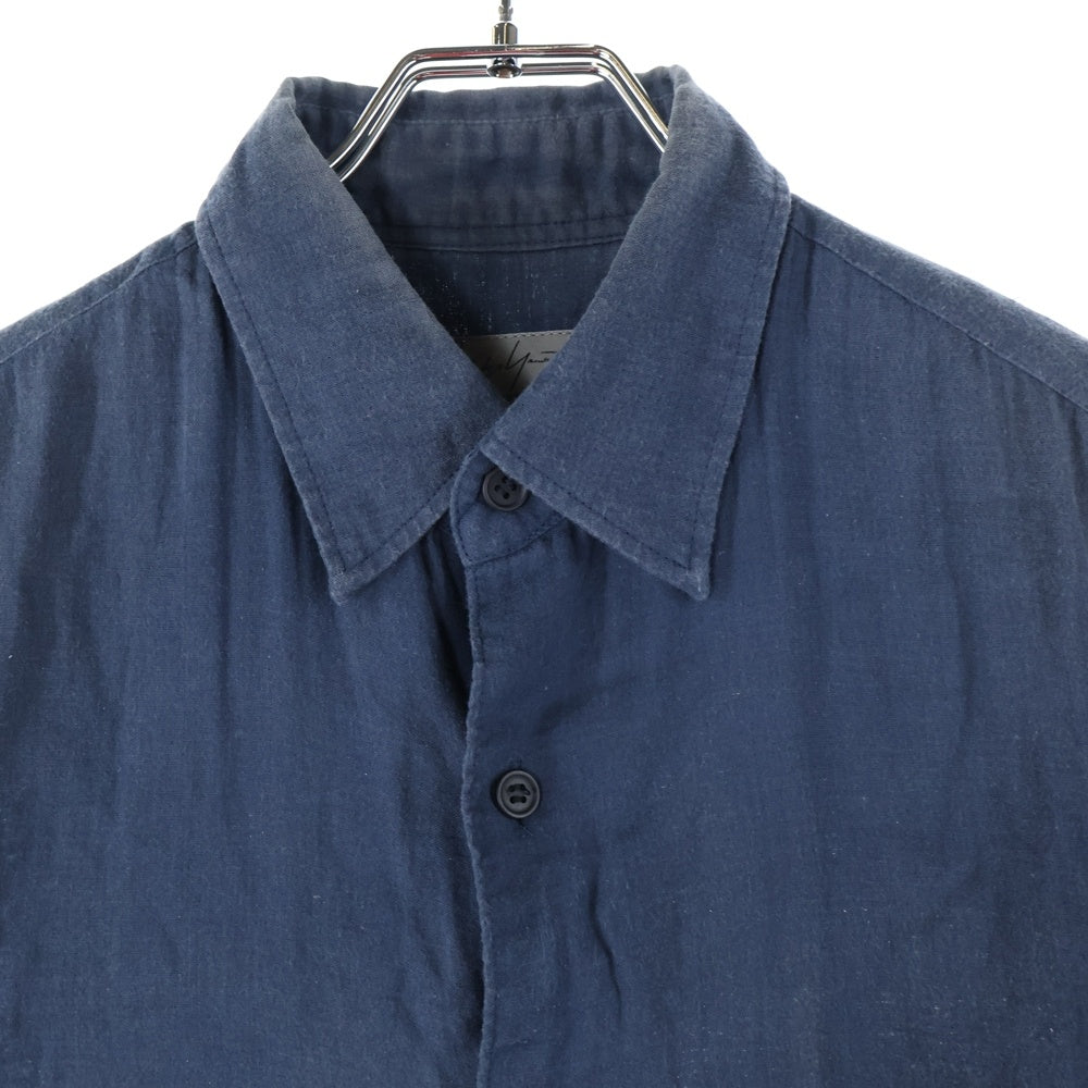 B Yohji Yamamoto(ビー ヨウジヤマモト) SHORT SLEEVE SHIRT ショートスリーブ 半袖シャツ ネイビー HB-B58-909