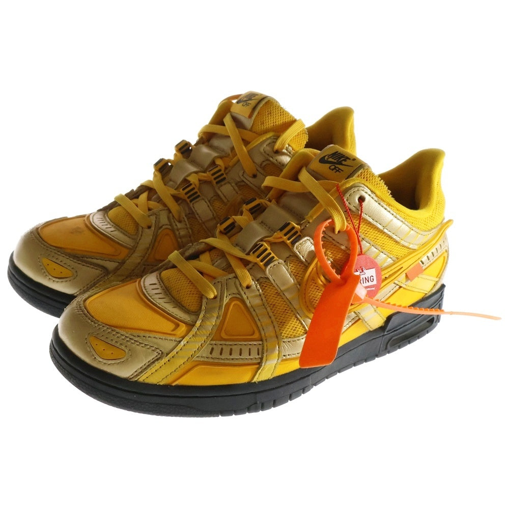NIKE(ナイキ) ×OFF-WHITE AIR RUBBER DUNK LOW UNIVERSITY GOLD オフホワイト ラバーダンク ローカットスニーカー イエロー US9/27cm CU6015-700