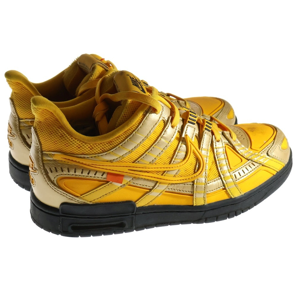 NIKE(ナイキ) ×OFF-WHITE AIR RUBBER DUNK LOW UNIVERSITY GOLD オフホワイト ラバーダンク ローカットスニーカー イエロー US9/27cm CU6015-700