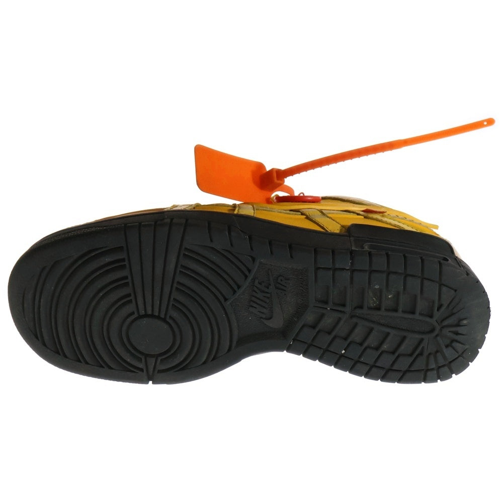 NIKE(ナイキ) ×OFF-WHITE AIR RUBBER DUNK LOW UNIVERSITY GOLD オフホワイト ラバーダンク ローカットスニーカー イエロー US9/27cm CU6015-700