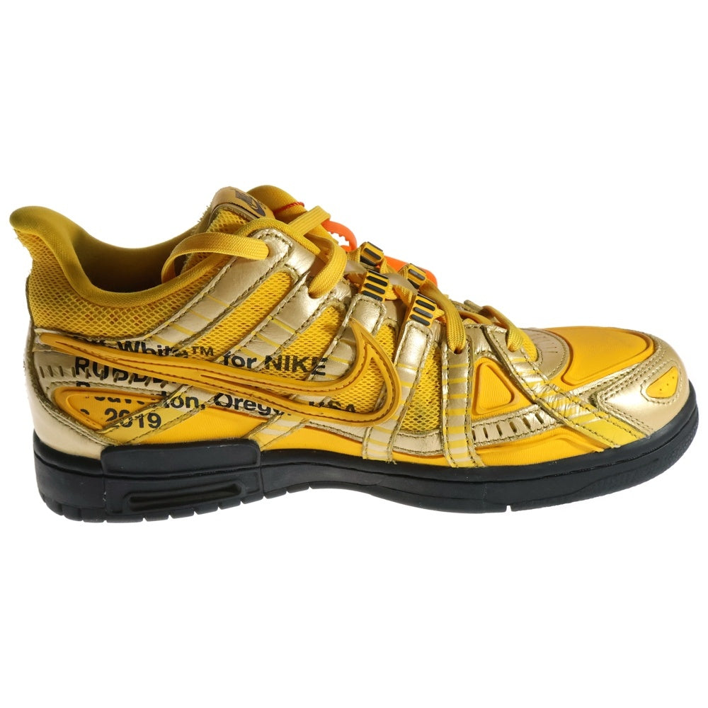 NIKE(ナイキ) ×OFF-WHITE AIR RUBBER DUNK LOW UNIVERSITY GOLD オフホワイト ラバーダンク ローカットスニーカー イエロー US9/27cm CU6015-700