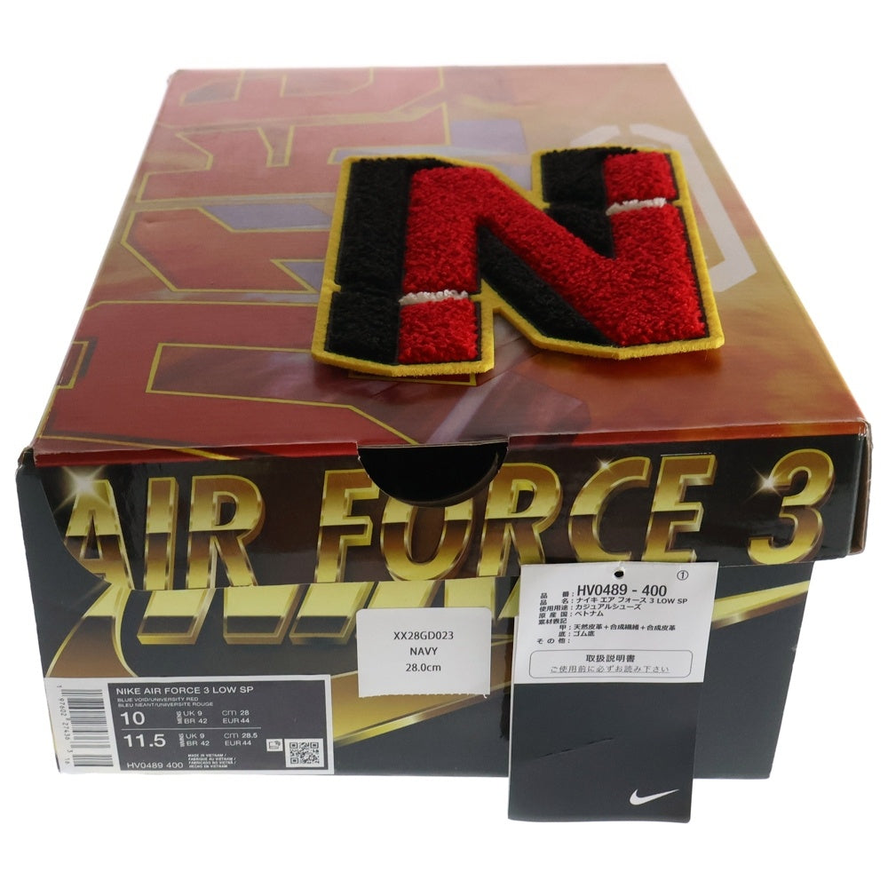 NIKE(ナイキ) ×NIGO AIR FORCE 3 LOW SP ニゴー エアフォース3 ローカットスニーカー マルチ US10/28cm HV0489-400