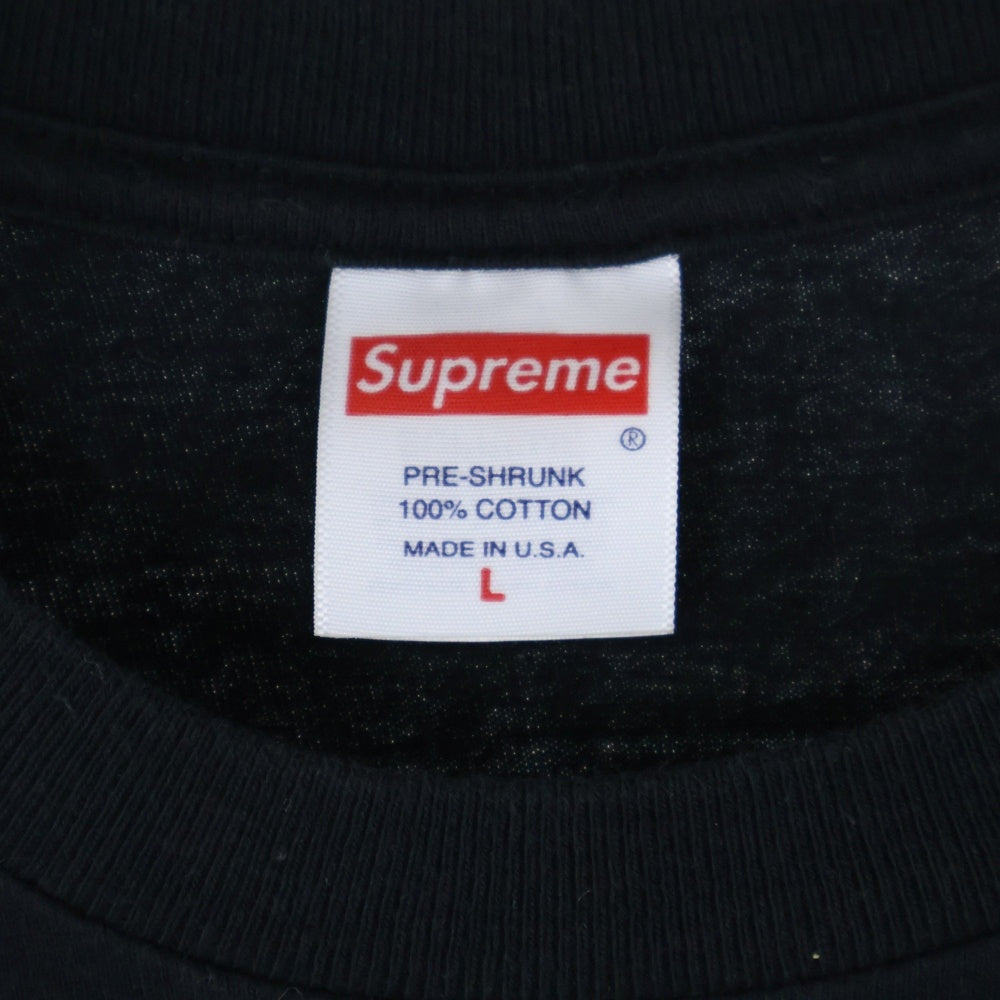 SUPREME(シュプリーム) 24SS BACKWARDS TEE バックワードティー バックロゴプリントクルーネック半袖Tシャツ ブラック