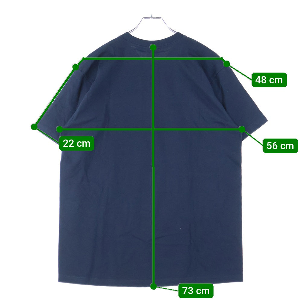 SUPREME(シュプリーム) 19AW Bandana Box Logo Tee バンダナボックスロゴティー ロゴプリントクルーネック半袖Tシャツ ネイビー