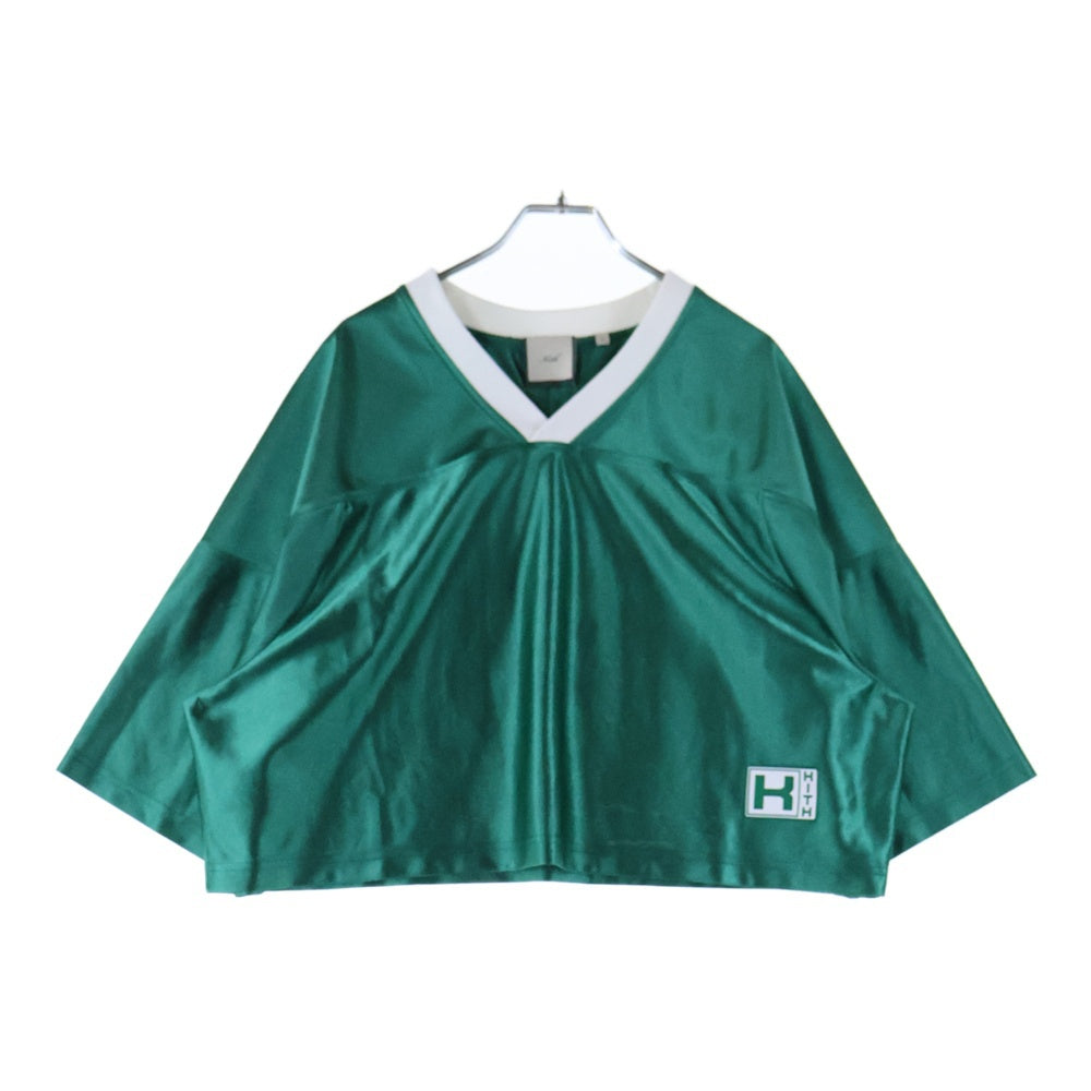 KITH(キス) Koda Cropped Football Jersey クロップド フットボール ジャージ 半袖Tシャツ レディース グリーン