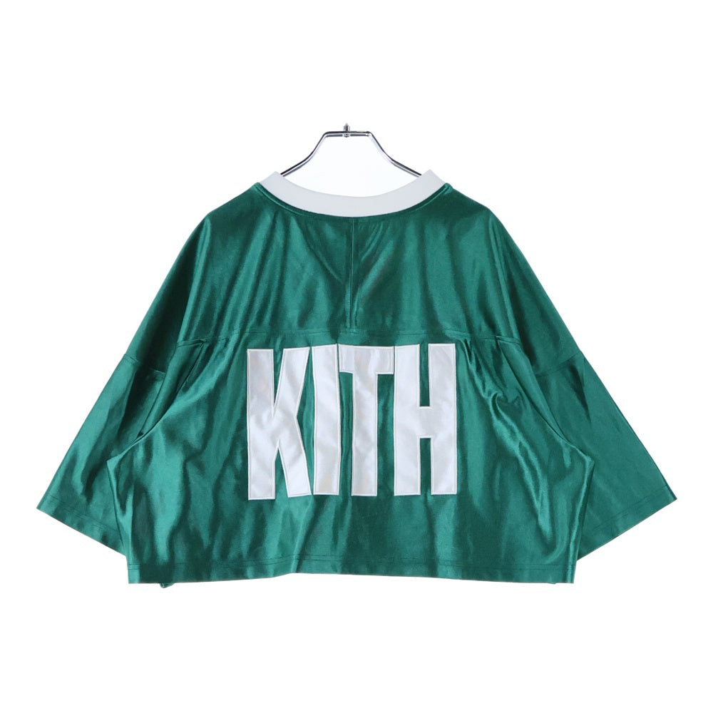 KITH(キス) Koda Cropped Football Jersey クロップド フットボール ジャージ 半袖Tシャツ レディース グリーン