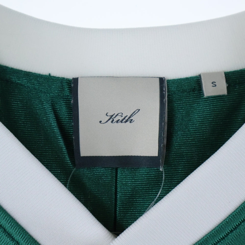 KITH(キス) Koda Cropped Football Jersey クロップド フットボール ジャージ 半袖Tシャツ レディース グリーン