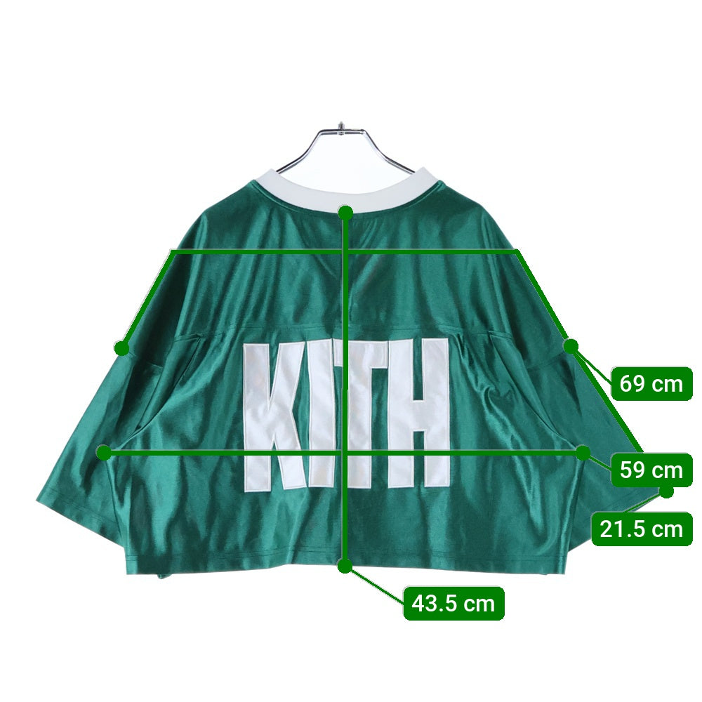 KITH(キス) Koda Cropped Football Jersey クロップド フットボール ジャージ 半袖Tシャツ レディース グリーン