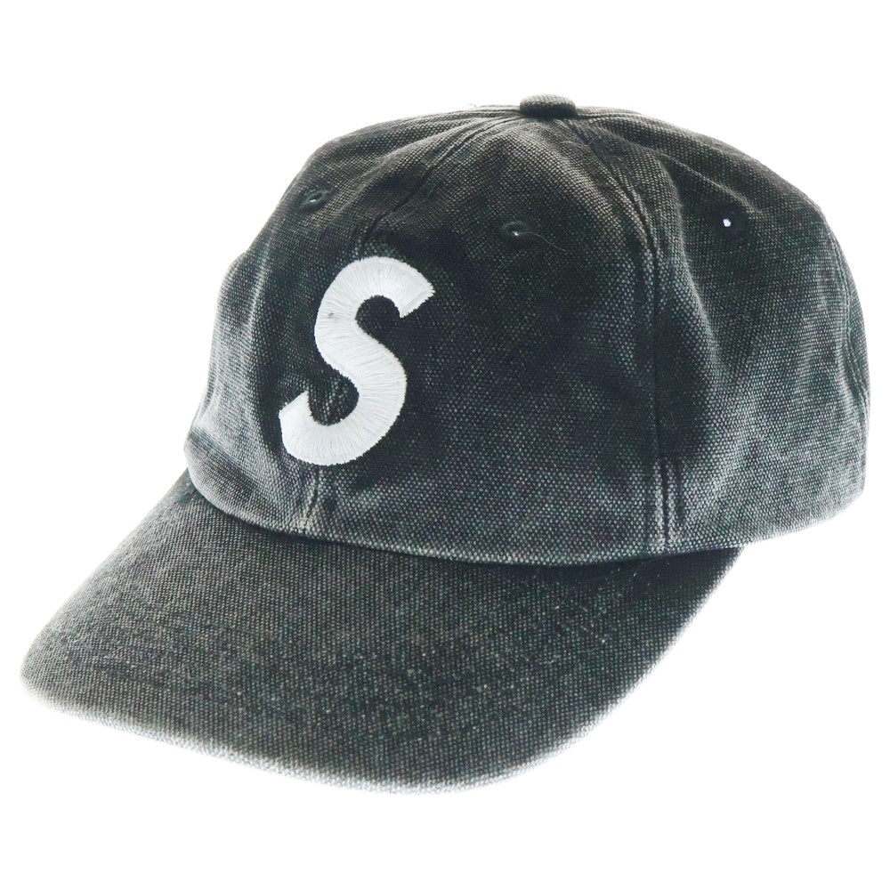 SUPREME(シュプリーム) 25SS Pigment Coated S Logo 6-Panel ピグメント コーティング キャップ 帽子 ブラック