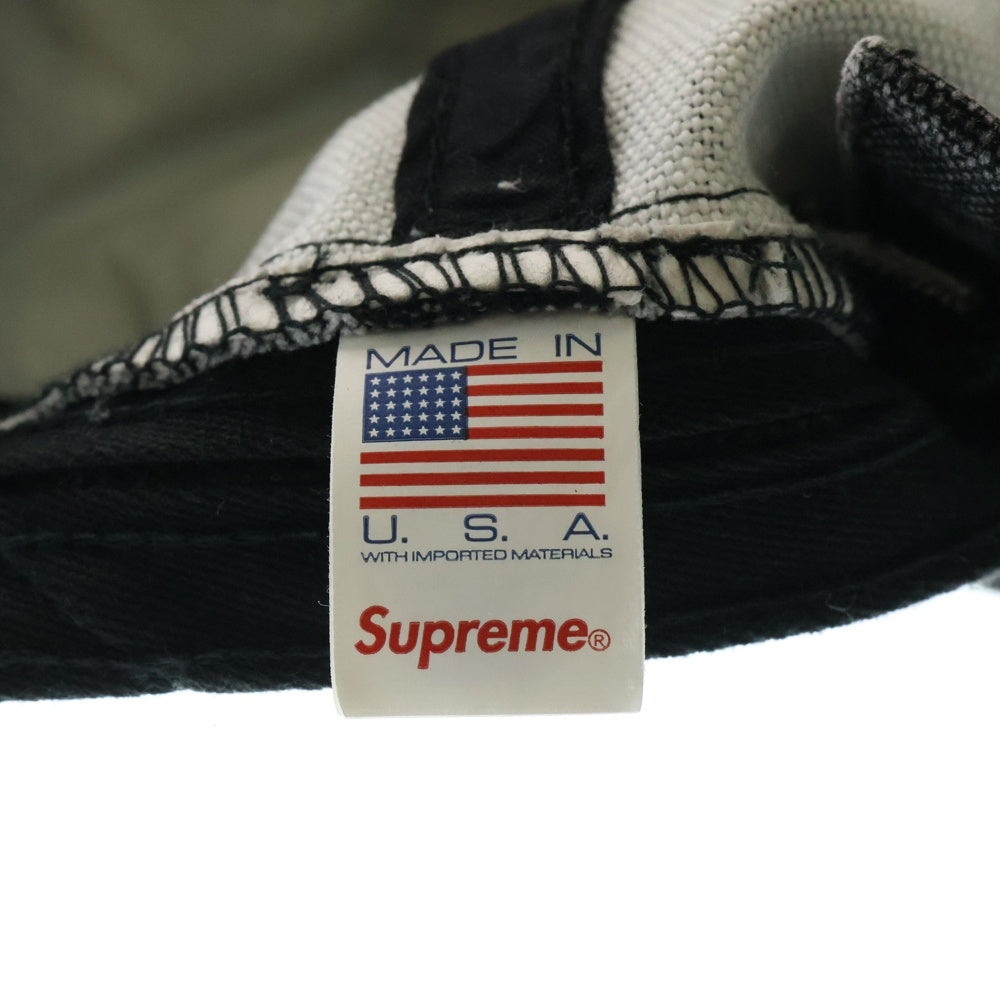 SUPREME(シュプリーム) 25SS Pigment Coated S Logo 6-Panel ピグメント コーティング キャップ 帽子 ブラック