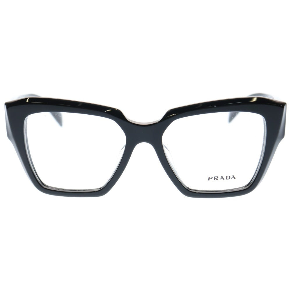 PRADA(プラダ) Glasses トライアングルロゴ スクエアアイウェア 眼鏡 ブラック VPR 09Z-F