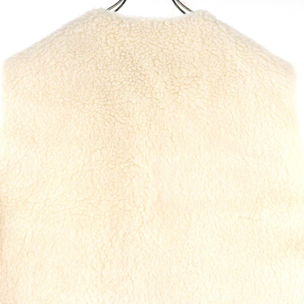 JIL SANDER(ジルサンダー) Wool Fleece Zip Gilet ウールフリース ジレ ジップアップボアベスト アイボリー JSMU460101 MU210805A
