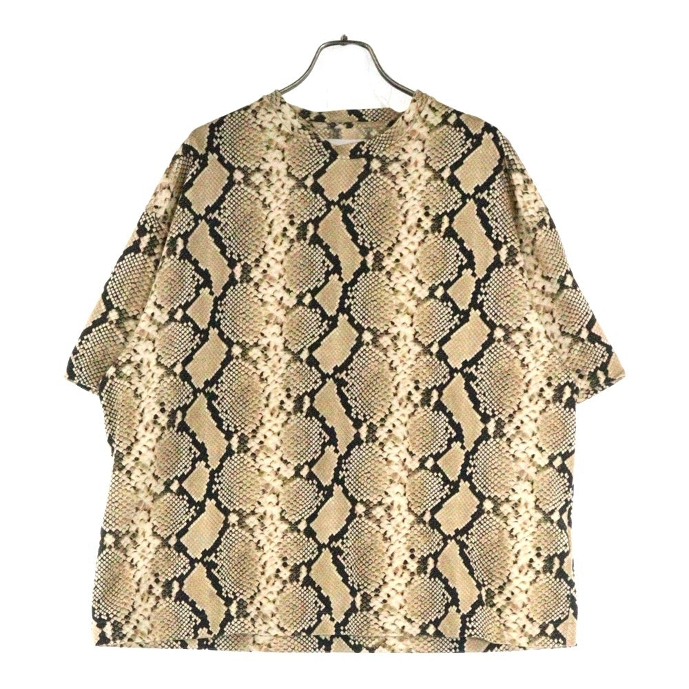 JIL SANDER(ジルサンダー) 24SS Snake Pattern T-Shirt パイソン柄 半袖Tシャツ ベージュ J21GC0155 J20178
