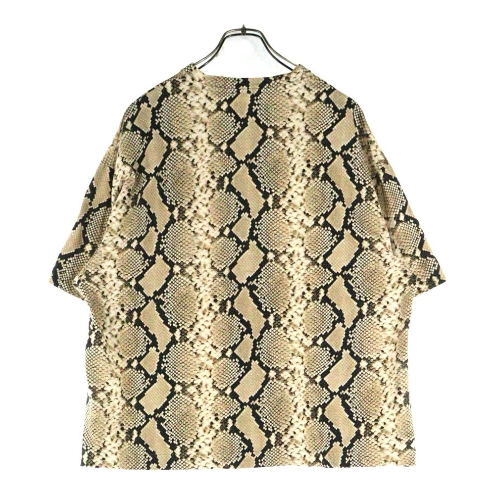 JIL SANDER(ジルサンダー) 24SS Snake Pattern T-Shirt パイソン柄 半袖Tシャツ ベージュ J21GC0155 J20178